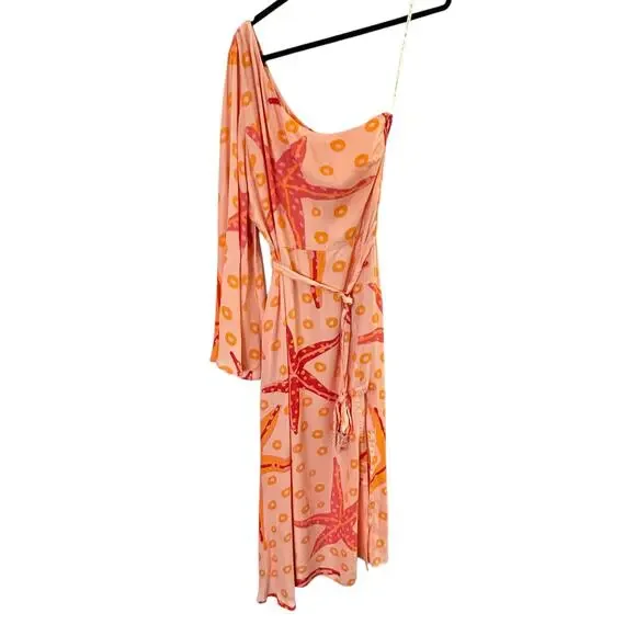 NWT Farm‎ Rio x Anthropologie One-Shoulder Starfish Maxi Dress